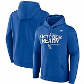 Men's Los Angeles Dodgers Royal 2024 Postseason Locker Room Pullover Hoodie,baseball caps,new era cap wholesale,wholesale hats